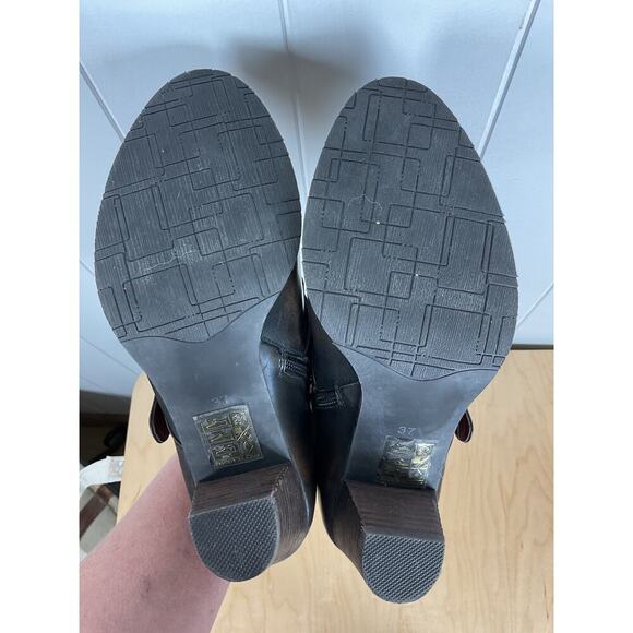 L'Artiste Spring Step Renaissance Buckle Clog Ankle Bootie Leather Size 7/EU 37 - Picture 6 of 12